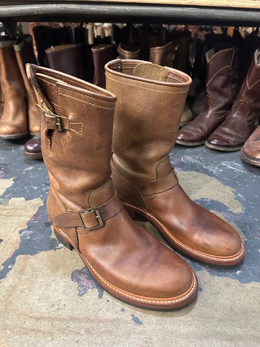 John Lofgren Wabash Engineer Boots Natural CXL Great Condition sz 8.5