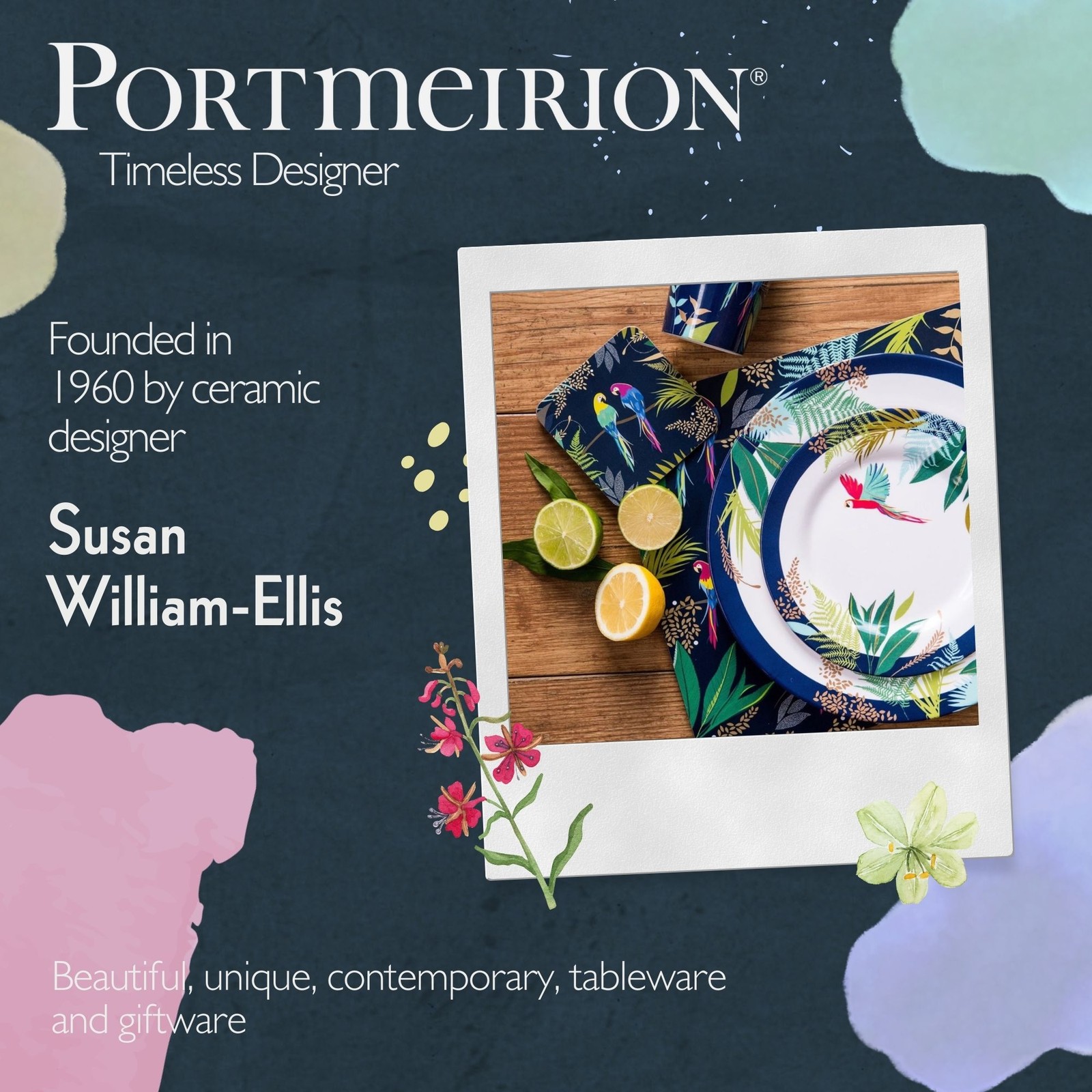 Portmeirion Home & Gifts Set of 4 Bowls, melamine