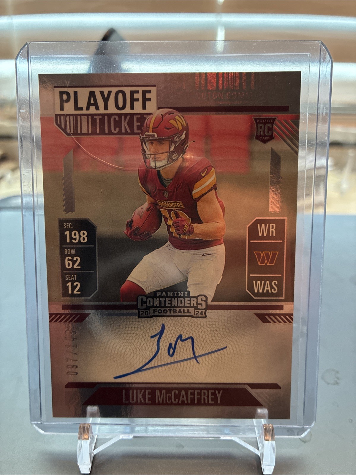 2024 Panini Contenders Football Playoff Ticket Autographs /149 Luke McCaffrey