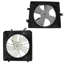 Radiator AC Condenser Cooling Fan Assembly Pair Set of 2 for Honda Accord TL