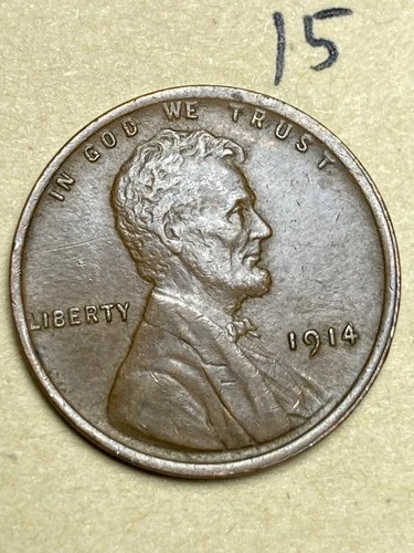 1914 (P) LINCOLN WHEAT CENT, "EXTREMELY FINE" condition #15