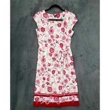 Talbots Dress Womens Size S Faux Wrap Romantic Feminine Floral Office Career