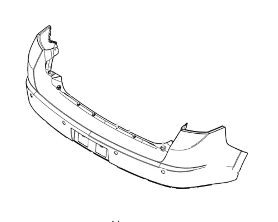 Extensión de parachoques trasero original Ford 7a1z-17k835-aptm 2007-2010 Lincoln MKX Foto 2 de 4
