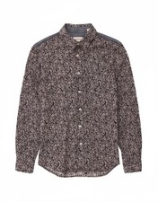 ENERGE Mens Shirt Medium Navy Blue Paisley AI02