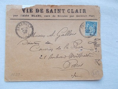ENV.VAR.SAGE BLEU.DE CURE DE NEOULES VON GAREOULT.A M WALISISCH.PRESSE PARIS.1899