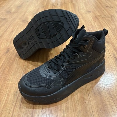 PUMA Trinity Mid Hybrid Lace Up  Mens Black Sneakers Casual 39232701 Sz 11.5
