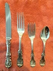 Reed and Barton "burgundy" 4 pc place setting, sterling silver 238 grams