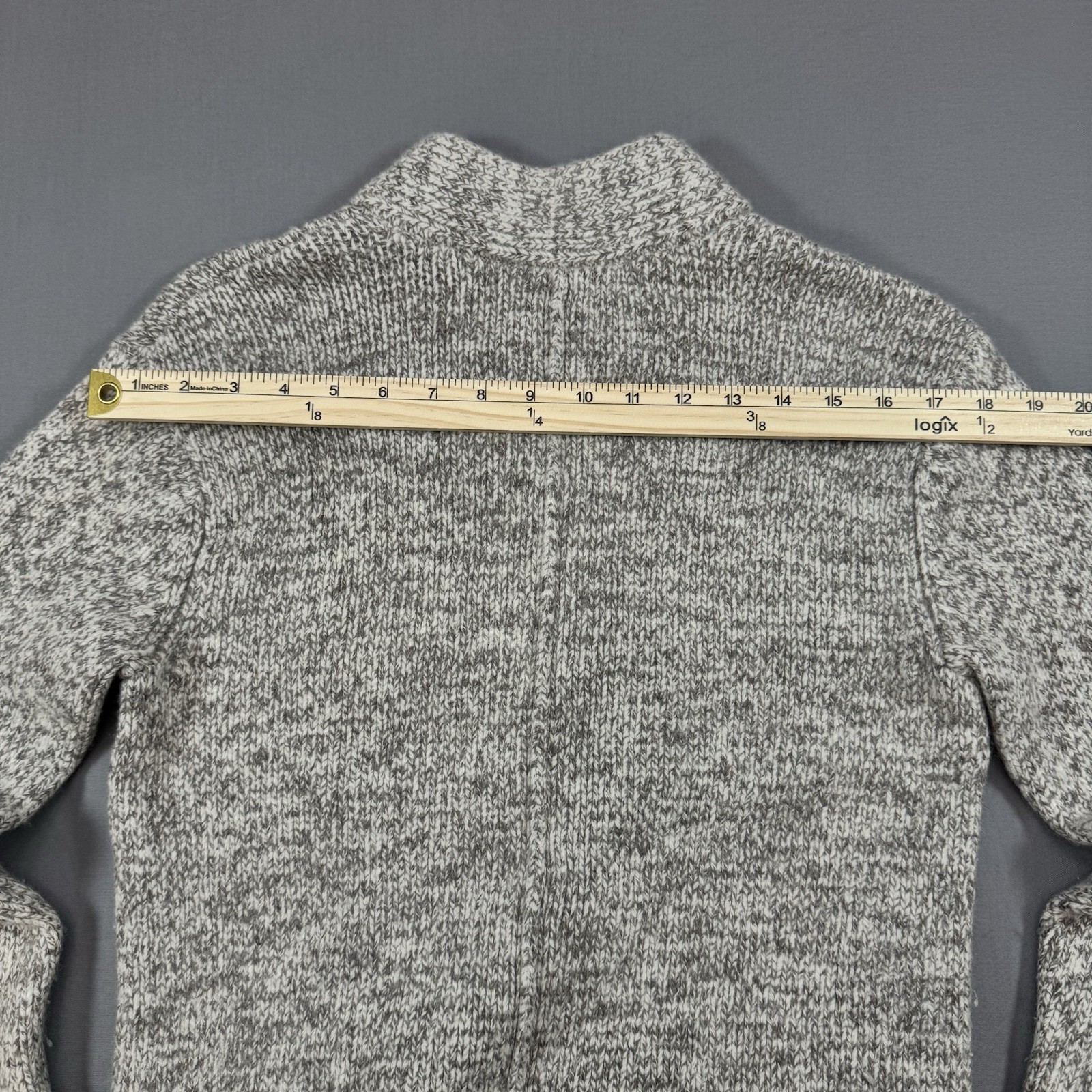 rag & bone Gray Collared Button Knit Merino Wool/… - image 4