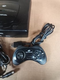 Sega Saturn Black Console System Bundle with OEM Controller Tested and Working