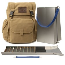 ASR Outdoor Aluminum Folding Sluice Box for Gold Prospecting Backpack Set, Khaki
