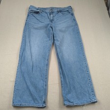American Eagle Jeans Womens 16 Blue Stovepipe High Rise Wide Leg