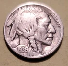 US 1936 Indian Head Buffalo Nickel 5 Cent Piece.  Clear date.