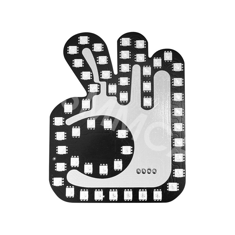 Funny OK Gesture Light RGB LED Atmosphere Light Car Rear Windshield Warning Lamp