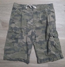 Lucky Brand Boys Youth Camo Cargo Shorts SZ L Green Pull On
