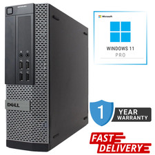 Windows 11 Pro - DELL -HP - Lenovo CORE i7 8th SSD 64GB RAM Desktop PC SFF WIFI