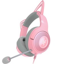 Razer Kraken Kitty V2 - Wired RGB Headset with Kitty Ears Stream Reactive Light