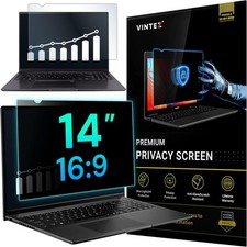 14 Inch 16:9 Privacy Screen for Laptops - Anti-Glare Film with Blue Light Filter