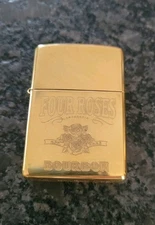 Four Roses Bourbon Brass Zippo Lighter Sealed Rare