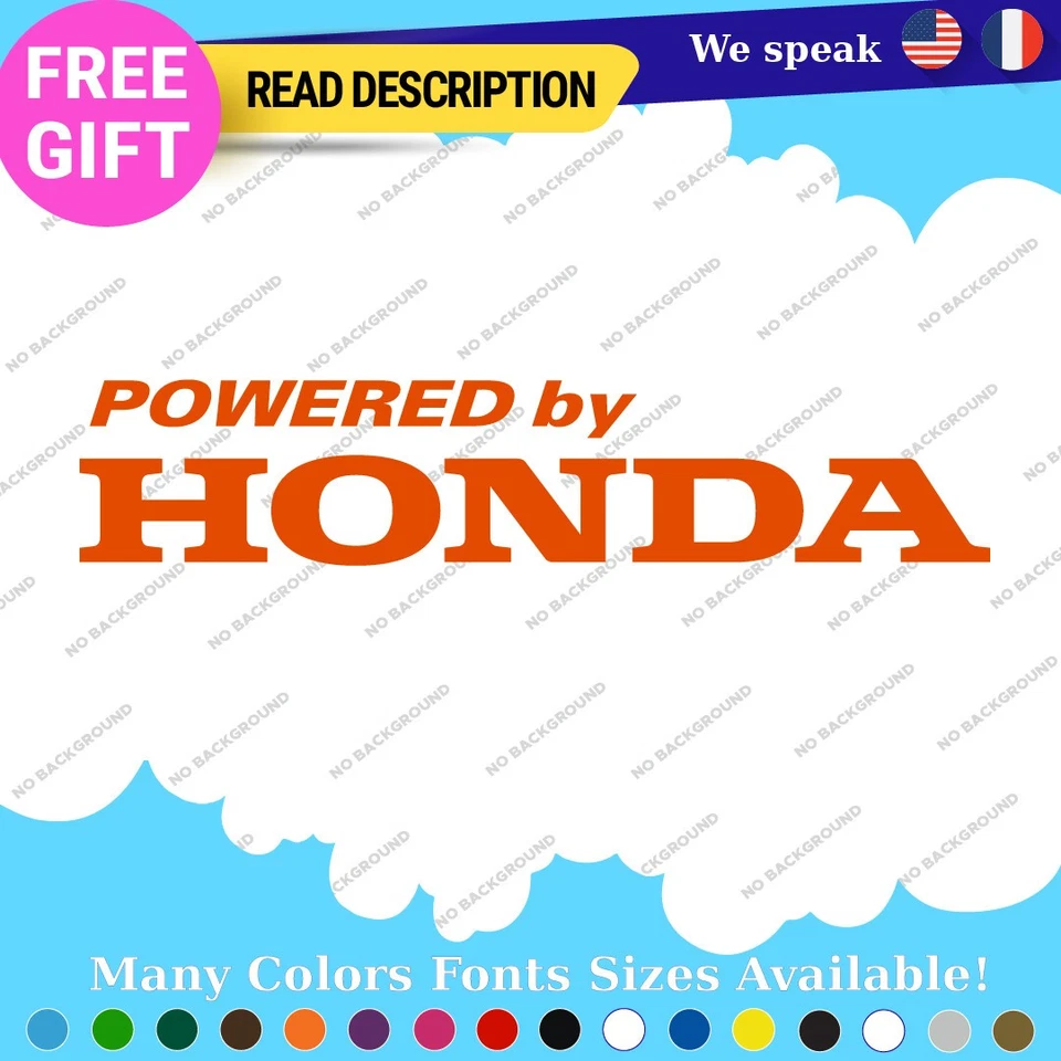 Fits Powered Honda Stickers Decals Vinyl Civic Vtec Type R Accord HRV Mind Turbo Foto 2 de 4
