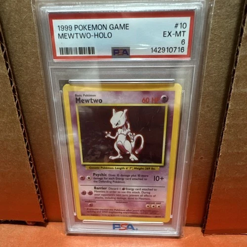 Pokémon TCG Mewtwo Base Set 10/102 Holo Rare PSA 6 English 1999 Wizards