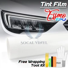 ESSMO PPF TPU Clear Gloss Paint Protection Tint Film Headlight Fog Tail Wrap DIY
