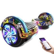 6.5'' Hoverboard Electric Bluetooth Self-Balancing Light eScooter for Kids Gift