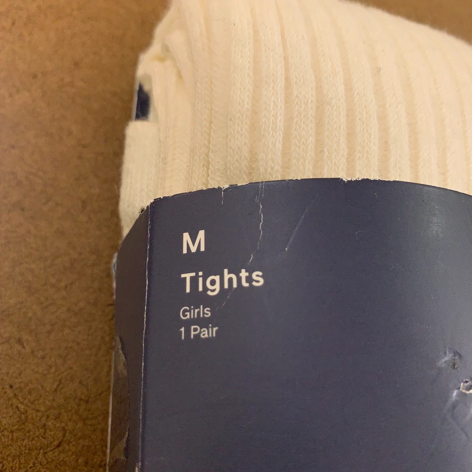 Gap Kids Medium Girls Size 5-7 Cream Knit Tights NWT - Image 3 of 4