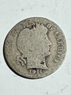 1911-D Barber Dime 10C Well Circulated with AG Details