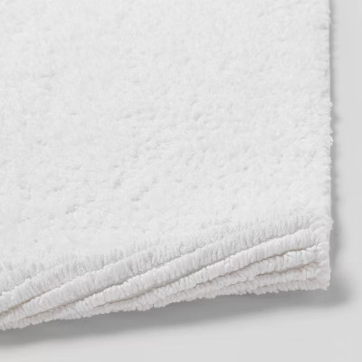 Schwelle Baumwolle getuftet 60x22" Rechteck Badteppich Läufer Spa inspiriert, weiß - Bild 3 von 4