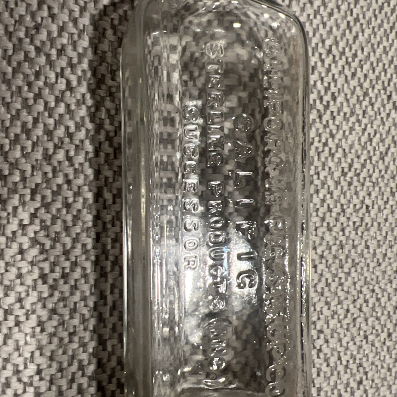 California Fig Syrup Co Clear Glass Medicine Bottle Collectible