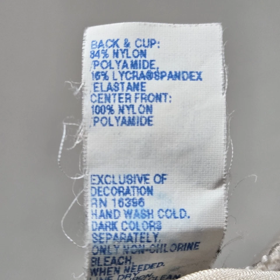 Warner's Women Bra 38D Beige Shine On Bralette Underwired Lace Front Closure - Image 4 of 4