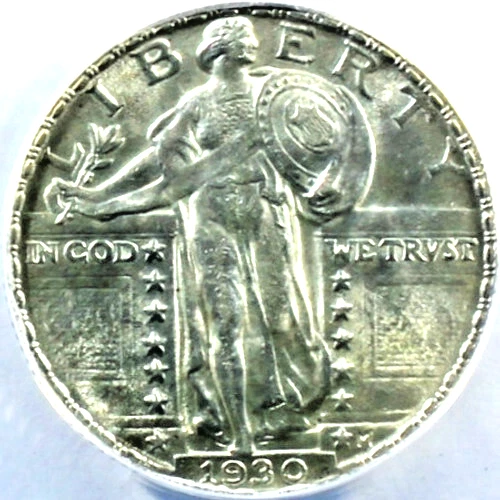 1930 Standing Liberty Quarter  - ANACS MS-63 FH- Mint State 63 Full Head - Image 3 of 4