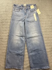 Universal Thread Jeans Womens 12 High Rise Everyday Wide Leg Medium Wash Denim