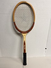 Vintage Spalding Match Play Wooden Tennis Racket Ash Frame Fibre Welded Throat
