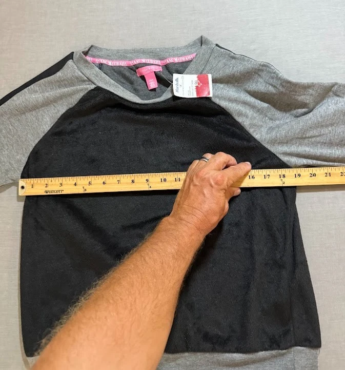 Suéter Isaac Mizrahi NY Mujer Grande Negro Gris Rayas Manga Larga Pullover Foto 4 de 4