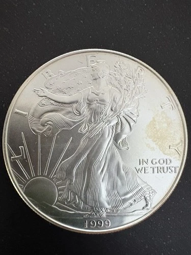 1999 - 1 oz American Silver Eagle Coin - One Troy oz .999 Bullion, Actual Coin!