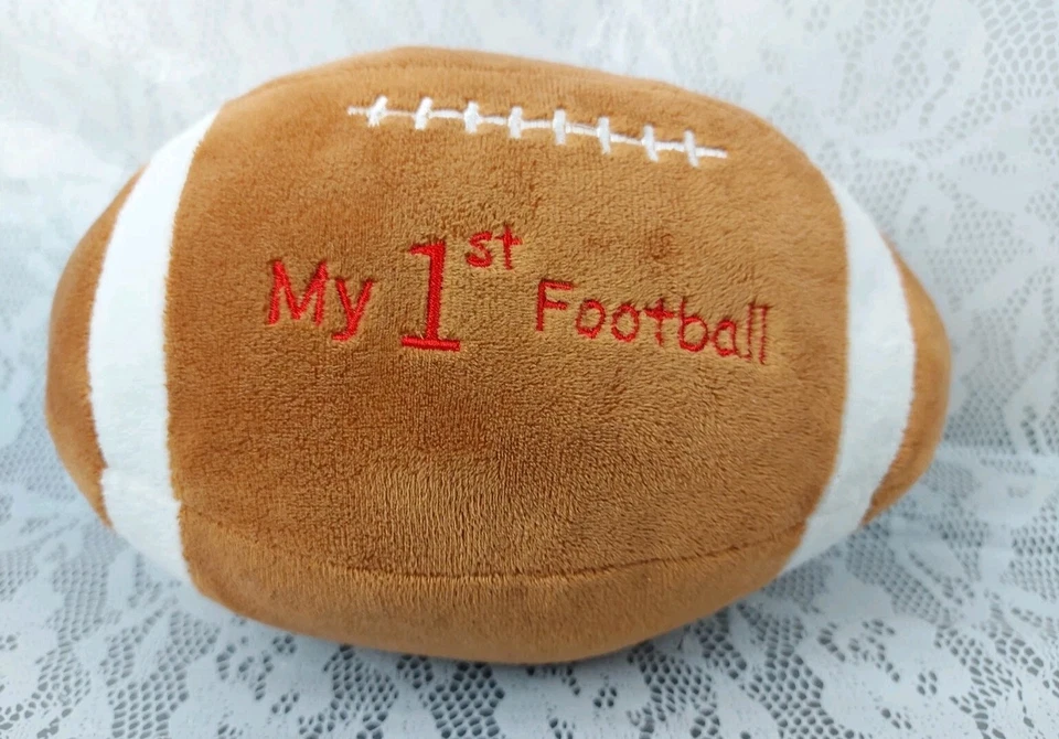 Плюшевая мягкая детская игрушка Babies R Us My 1st Football First Ball Chime Rattle 11 дюймов - Изображение 3 из 4