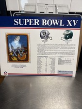 Super Bowl XV 15 Patch 1981 Willabee and Ward Official NFL - Eagles v Raiders