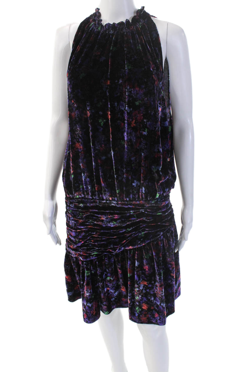 Ramy Brook Women Black Blouson High Neck Knee Length Dress Size 12Free Shipping in US $100+ Orders | $6.95 Orders Below