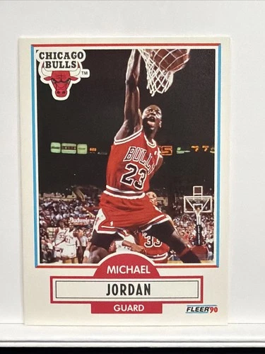 1990-91 Fleer - Michael Jordan #26 Black Line Above Biographical Information