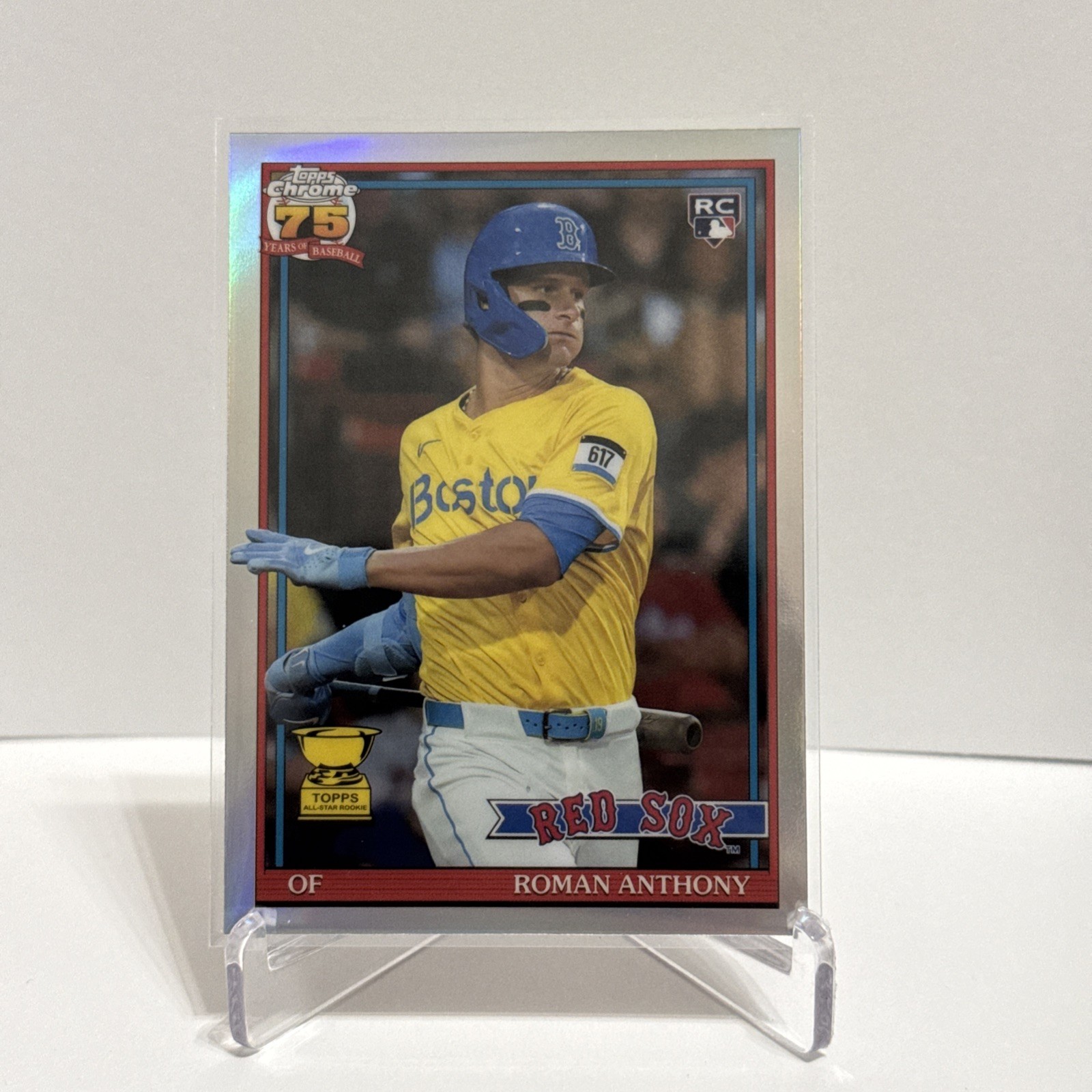 2026 Topps Chrome Baseball Roman Anthony 75th Refractor 91CB-19 Red Sox RC