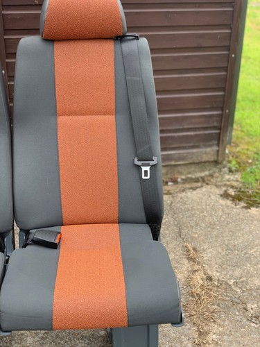 Single, LH Rear rail mount seat from a Fiat Ducato minibus, in Good Used Cond. - Picture 2 of 9