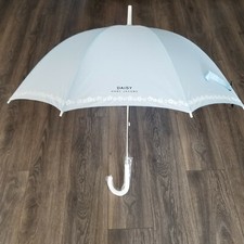 Marc Jacobs DAISY Umbrella Large Rain Daisy Parfums Sky Blue White Handle Spring