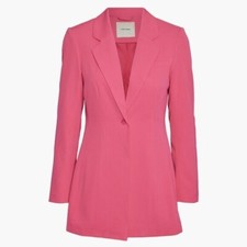 NWT VERO MODA Charity Slim Fit Long Blazer 6 US / 38 EU IN RASPBERRY SORBET