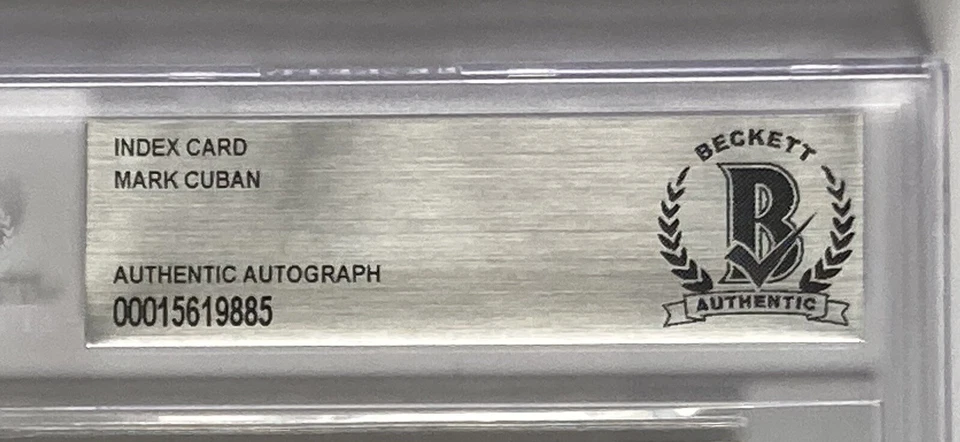 Mark Cuban Dallas Mavericks Owner Signed 3x5 Card BAS Authentic Autograph - Image 3 of 4