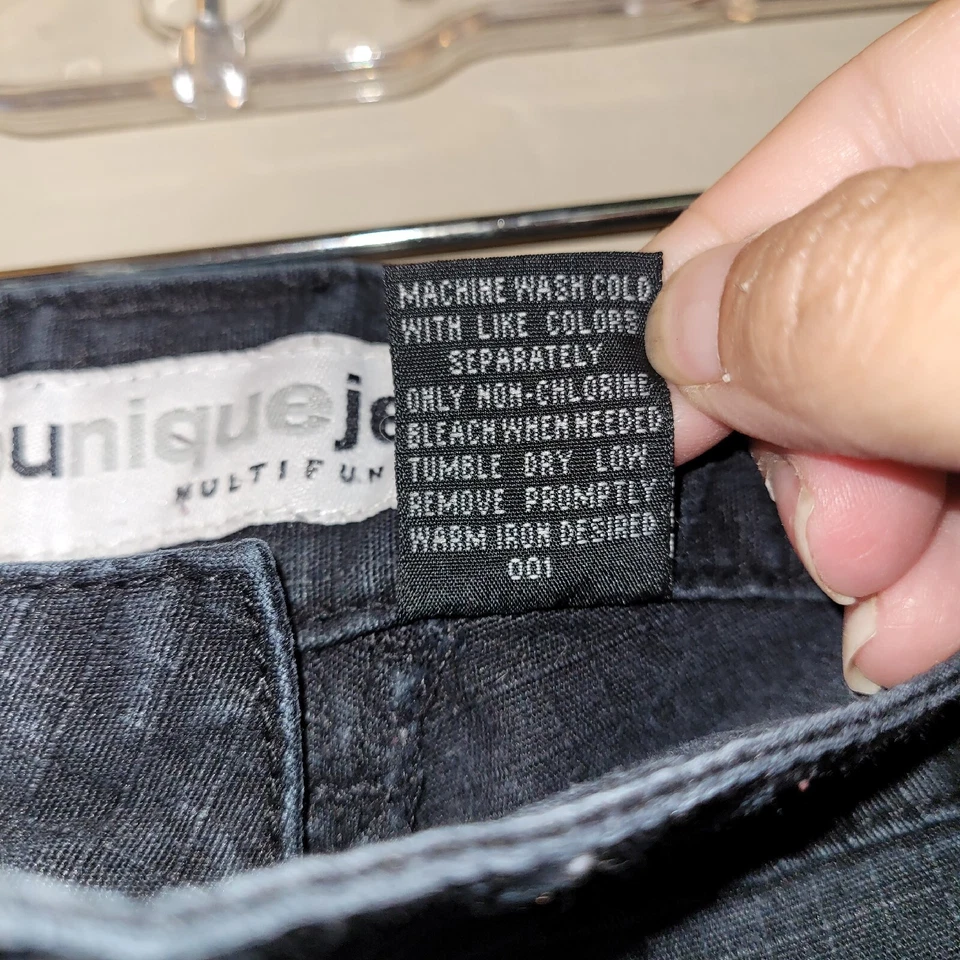 Pantalones rugosos Younique multifuncionales azules tiro medio cargo estilo utilitario talla 17 jun Foto 4 de 4