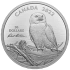 2022 Canada $30 Snowy Owl on Driftwood Robert Bateman Two Ounce Fine Silver Coin