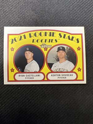 Ryan Castellani / Ashton Goudeau 2021 Topps Heritage #287 Rockies Rookie Stars