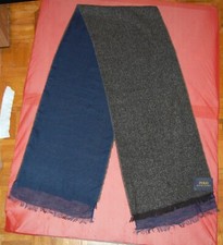 NWT POLO BY RL Reversible wool plaid scarf red polo logo 58 ITALY