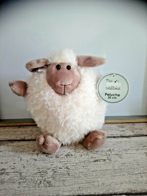 Peluche doudou mouton blanc beige 20 cm Mes petits cailloux neuf